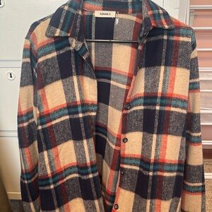 Plaid Shacket - worn twice - lightweight